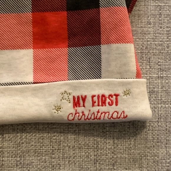 NWT 2pc Mud Pie Buffalo Plaid Gown & Hat Set - Picture 6 of 6